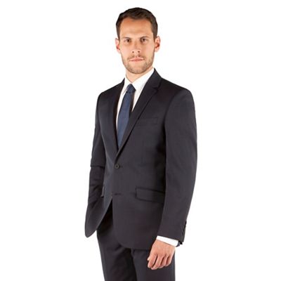 J by Jasper Conran Navy stripe 2 button front regular fit business suit jacket